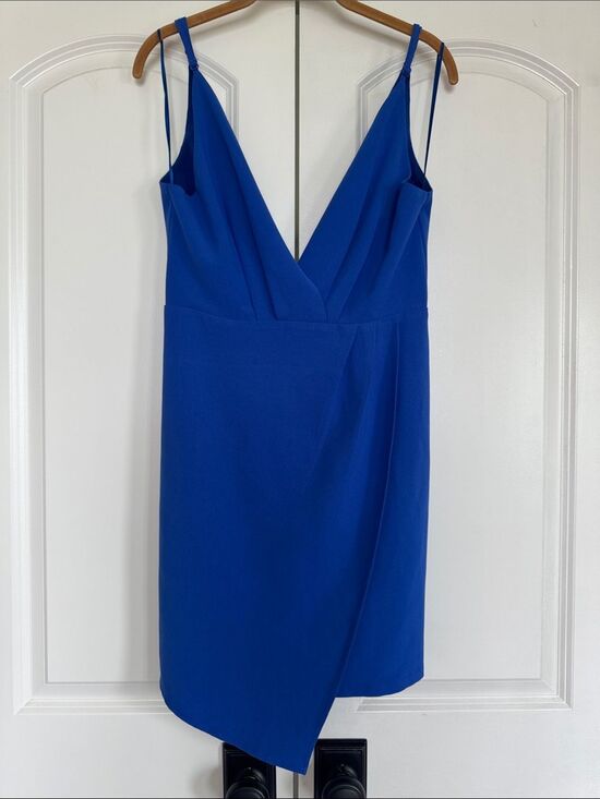 Sugarlips Dresses & Skirts - NWT SUGAR LIPS PLUNGE FAUX WRAP DRESS SMALL ROYAL BLUE